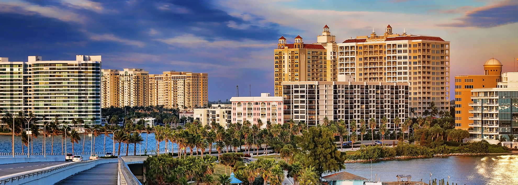 Downtown Sarasota from Ringling 